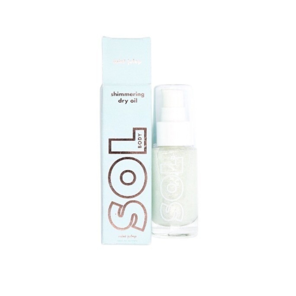 SOL Body -‎ Shimmering Dry Oil - Mint Julep - .88 oz / 26 ml